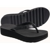 KuaiLu Women’s Arch Support Platform Flip Flop Sandals(Black（choose a Smaller Size）)