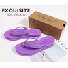 KuaiLu Women’s Arch Support Platform Flip Flop Sandals(Purple（choose a Smaller Size）)
