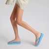 KuaiLu Women’s Arch Support Platform Flip Flop Sandals(Sky Blue（choose a Smaller Size）)