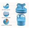 KuaiLu Women’s Arch Support Platform Flip Flop Sandals(Sky Blue（choose a Smaller Size）)