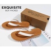 KuaiLu Women’s Arch Support Platform Flip Flop Sandals(White Khaki（choose a Smaller Size）)