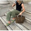 KuaiLu Womens Dressy Sandals Lightweight Cushion Slides with Arch Support(Green)
