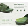 KuaiLu Womens Dressy Sandals Lightweight Cushion Slides with Arch Support(Green)