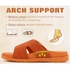KuaiLu Womens Dressy Sandals Lightweight Cushion Slides with Arch Support(Orange)