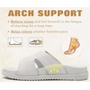 KuaiLu Womens Dressy Sandals Lightweight Cushion Slides with Arch Support(White)