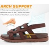 KuaiLu Womens Fashion Orthopedic Walking Sandals for Women 2025 Arch Support Sandles Comfort Plantar Fasciitis Recovery Cushion Summer Travel Outdoor Hiking Open Toe Water Shoes(Brown)