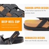 KuaiLu Womens Fashion Orthopedic Walking Sandals for Women 2025 Arch Support Sandles Comfort Plantar Fasciitis Recovery Cushion Summer Travel Outdoor Hiking Open Toe Water Shoes(Black Khaki)