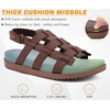KuaiLu Womens Fashion Orthopedic Walking Sandals for Women 2025 Arch Support Sandles Comfort Plantar Fasciitis Recovery Cushion Summer Travel Outdoor Hiking Open Toe Water Shoes(Brown)