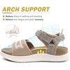 KuaiLu Womens Orthopedic Recovery Walking Arch Support Sandals Cushion Foam(Beige)