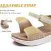 KuaiLu Womens Orthopedic Recovery Walking Arch Support Sandals Cushion Foam(Beige)