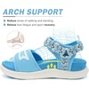 KuaiLu Womens Orthopedic Recovery Walking Arch Support Sandals Cushion Foam(Blue)