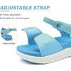 KuaiLu Womens Orthopedic Recovery Walking Arch Support Sandals Cushion Foam(Blue)