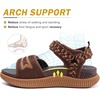 KuaiLu Womens Orthopedic Recovery Walking Arch Support Sandals Cushion Foam(Brown)