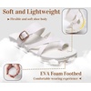 KuaiLu Womens Orthopedic Sandals With Comfortable Arch Support Cushion Yoga Mat Slides Fashion Summer Beach Flat Sandles Adjustable Open Toe Travel Outdoor Plantar Fasciitis Flip Flops US Size 5-11(Bride White)