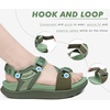 KuaiLu Womens Orthopedic Walking Sandals with Arch Support Recovery Cushion(Green)