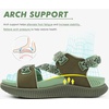 KuaiLu Womens Orthopedic Walking Sandals with Arch Support Recovery Cushion(Green)