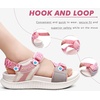 KuaiLu Womens Orthopedic Walking Sandals with Arch Support Recovery Cushion(Pink White)