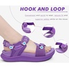KuaiLu Womens Orthopedic Walking Sandals with Arch Support Recovery Cushion(Purple)
