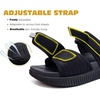 KuaiLu Womens Orthotic Adjustable Strap Slides Arch Support Slip On Sandals(Black)
