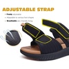 KuaiLu Womens Orthotic Adjustable Strap Slides Arch Support Slip On Sandals(Black Khaki)