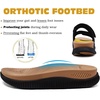 KuaiLu Womens Orthotic Adjustable Strap Slides Arch Support Slip On Sandals(Black Khaki)