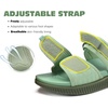 KuaiLu Womens Orthotic Adjustable Strap Slides Arch Support Slip On Sandals(Green)