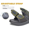 KuaiLu Womens Orthotic Adjustable Strap Slides Arch Support Slip On Sandals(Grey)