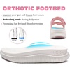 KuaiLu Womens Orthotic Adjustable Strap Slides Arch Support Slip On Sandals(Pink White)