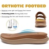 KuaiLu Womens Orthotic Adjustable Strap Slides Arch Support Slip On Sandals(Tan Khaki)
