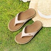 KuaiLu Women’s Orthotic Arch Support Flip Flop Sandals(Beige White)