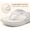 KuaiLu Women’s Orthotic Arch Support Flip Flop Sandals(Bright White)