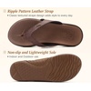 KuaiLu Women’s Orthotic Arch Support Flip Flop Sandals(Brown)