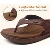KuaiLu Women’s Orthotic Arch Support Flip Flop Sandals(Brown)
