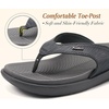 KuaiLu Women’s Orthotic Arch Support Flip Flop Sandals(Grey)