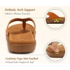 KuaiLu Women’s Orthotic Arch Support Flip Flop Sandals(Khaki)