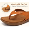 KuaiLu Women’s Orthotic Arch Support Flip Flop Sandals(Khaki)