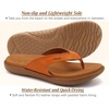 KuaiLu Women’s Orthotic Arch Support Flip Flop Sandals(Khaki)