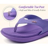 KuaiLu Women’s Orthotic Arch Support Flip Flop Sandals(Purple)