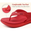KuaiLu Women’s Orthotic Arch Support Flip Flop Sandals(Red)
