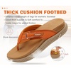 KuaiLu Womens Orthotic Cushion Flip Flops Sandals With Arch Support Footbed(Orange Khaki)