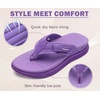KuaiLu Womens Orthotic Cushion Flip Flops Sandals With Arch Support Footbed(Purple)