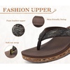 KuaiLu Womens Platform Flip Flops Arch Support Yoga Mat Boho Dressy Sandal
