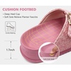 KuaiLu Womens Sandals with Arch Support Comfortable Orthopedic Cushion Recovery Slides Summer Fashion Leather Double Buckle Casual Slip On Plantar Fasciitis Shoes for Indoor&Outdoor (US Size 6-12)(Pink)