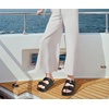 KuaiLu Womens Sandals with Arch Support Comfortable Orthopedic Cushion Recovery Slides Summer Fashion Leather Double Buckle Casual Slip On Plantar Fasciitis Shoes for Indoor&Outdoor (US Size 6-12)(Black)
