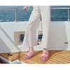 KuaiLu Womens Sandals with Arch Support Comfortable Orthopedic Cushion Recovery Slides Summer Fashion Leather Double Buckle Casual Slip On Plantar Fasciitis Shoes for Indoor&Outdoor (US Size 6-12)(Pink)