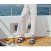 KuaiLu Womens Sandals with Arch Support Comfortable Orthopedic Cushion Recovery Slides Summer Fashion Leather Double Buckle Casual Slip On Plantar Fasciitis Shoes for Indoor&Outdoor (US Size 6-12)(Grey)