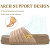 KuaiLu Womens Sandals with Arch Support Comfortable Orthopedic Slippers(Beige)