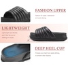 KuaiLu Womens Sandals with Arch Support Comfortable Orthopedic Slippers(Black)