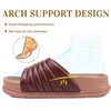 KuaiLu Womens Sandals with Arch Support Comfortable Orthopedic Slippers(Brown)