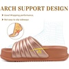 KuaiLu Womens Sandals with Arch Support Comfortable Orthopedic Slippers(Champagne Gold)